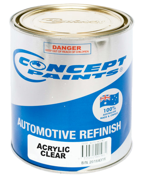 Automotive Refinish Unique Acrylic Clear 1L, 4L - Concept Paints 4L