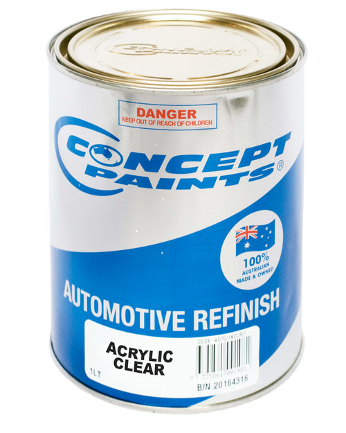 Automotive Refinish Unique Acrylic Clear 1L, 4L - Concept Paints 1L