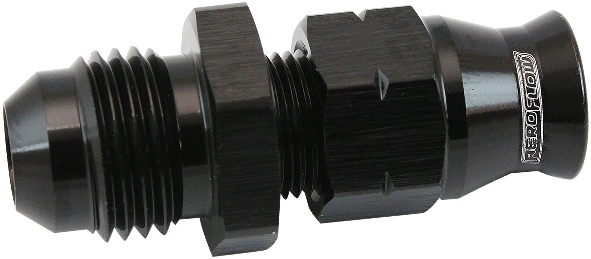 1/4" Hard Line To -6AN Male Adapter Black W/ Olive AF108-06-04BLK - Aeroflow
