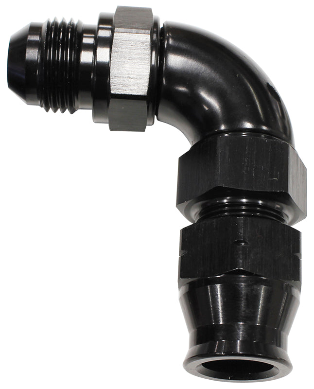 3/4" Tube 90 Deg Male -12AN Black Swivel Nut With Olive AF137-12BLK - Aeroflow