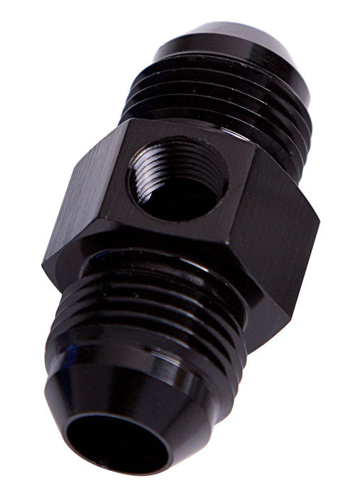 Straight Male - Male -3AN Black With 1/8" NPT Port AF141-03BLK - Aeroflow