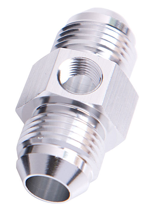 Straight Male - Male -6AN Silver With 1/8" NPT Port AF141-06S - Aeroflow
