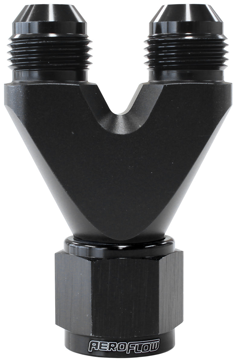 U Block Female -8 To 2 x -6AN Male Nipples Straight Outlet AF146-08-06BLK - Aeroflow