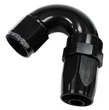 150 Deg Hose End -04AN Black Full Flow Taper Style AF155-04BLK - Aeroflow