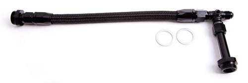 Holley Dual Inlet Rail -6AN Black Suit 1-2 Metering Blocks AF160-06BLK - Aeroflow