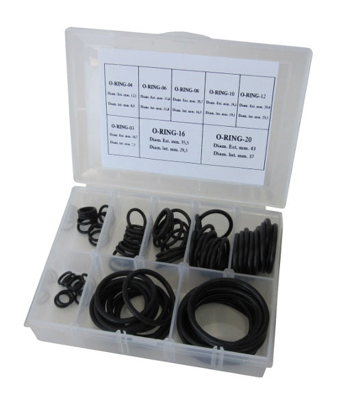 Buna N O-Rings -3 To -20AN Pk 10 Of Each In Plastic Case AF174-KIT - Aeroflow