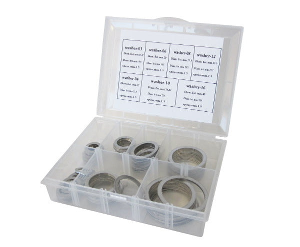 Alloy Crush Wash -3 To -20 PK10 Of Each In Plastic Case AF177-KIT - Aeroflow