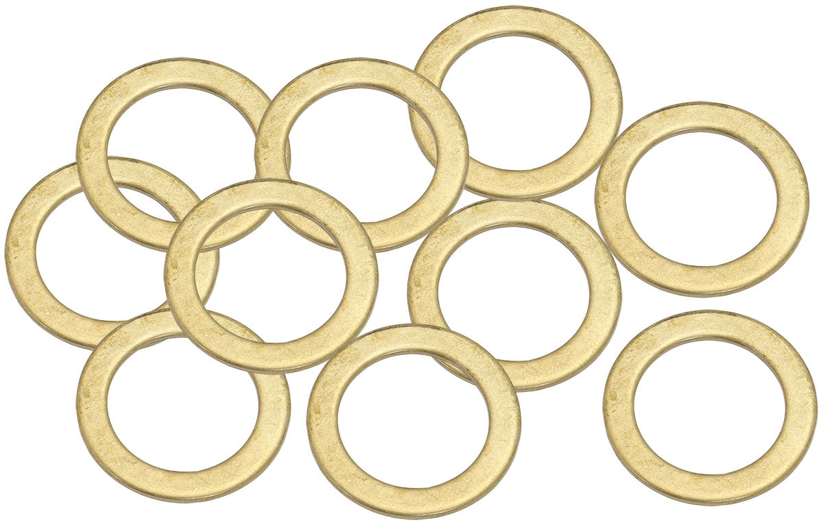 Brass Crush Washer Metric M14 14mm ID Suit M14 Thread 10 Pac AF181-14 - Aeroflow