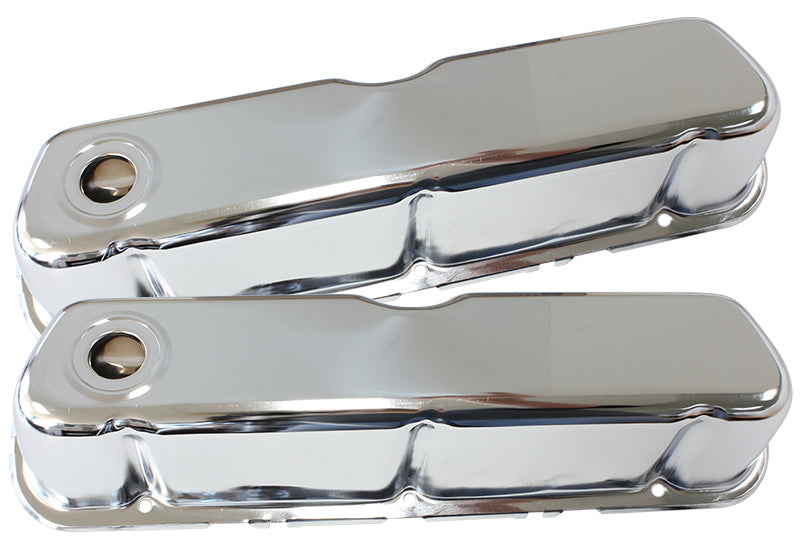 Steel Valve Covers, SBF Chrome Without Logo AF1821-5052 - Aeroflow