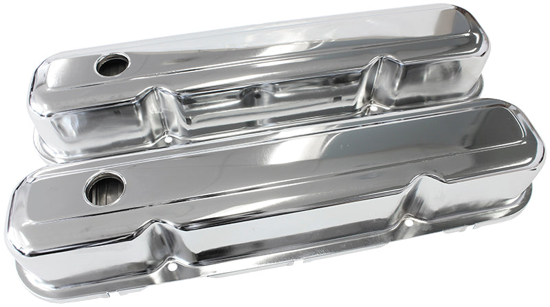 Steel Valve Covers, Chrysler SB, Chrome Without Logo AF1821-5056 - Aeroflow