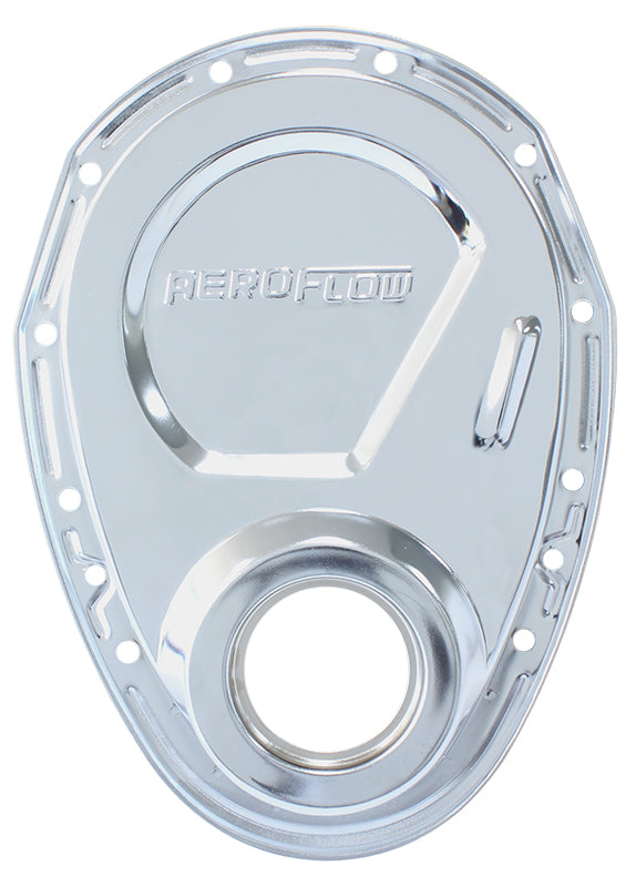 SB Chev Timing Cover Chrome Steel Inc Gaskets And Seals SBC 1827-2000 AF1827-2000 - Aeroflow