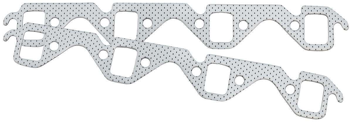 SBF Exhaust Gasket 1.07 x 1.40 Steel Small Block Ford 302 289 Pair - AF1856-1512 AF1854-1512 - Aeroflow