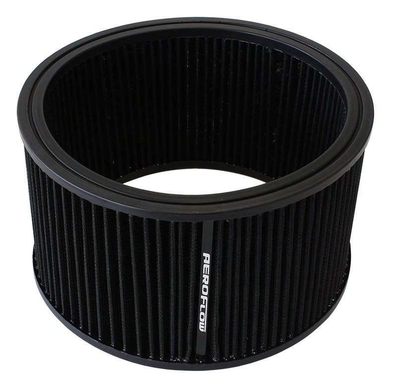 Round Air Filter 9" x 5" Washable Cotton Element AF2041-3650 - Aeroflow