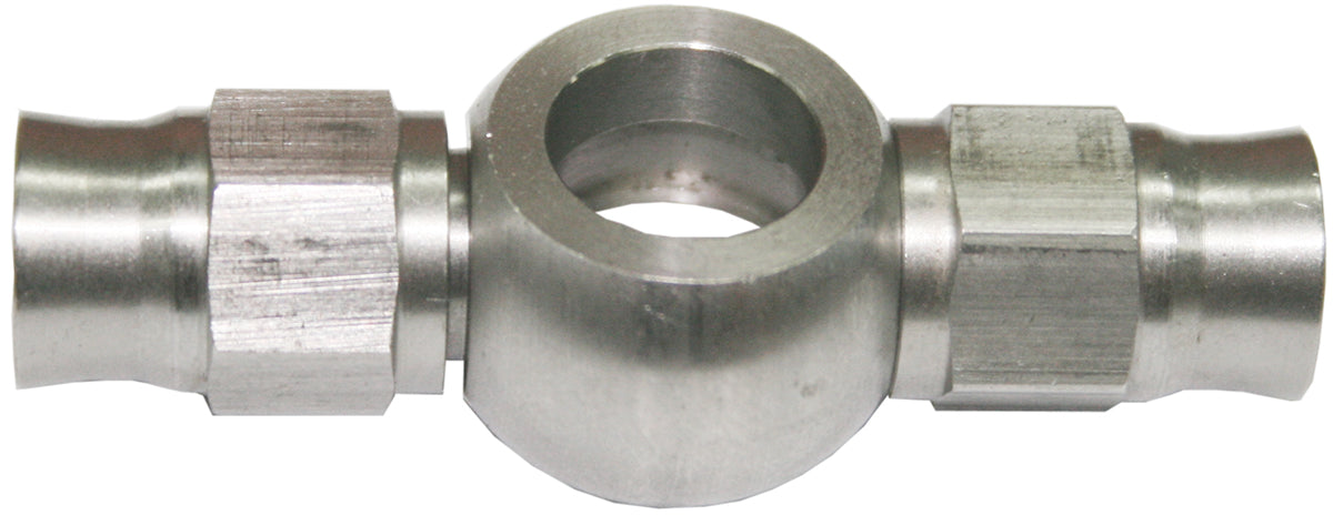 -3AN Double End Banjo 7/16" Stainless Suit Teflon AF215-03 - Aeroflow