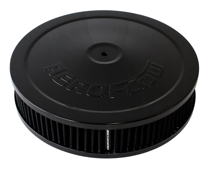 9" x 2" Air Cleaner Assembly 5-1/8" Neck, Black, Cotton AF2251-1110 - Aeroflow