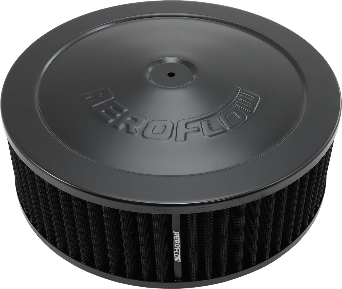 11" x 3-1/2" Air Cleaner ASSY5-1/8" Flat Base Black, Cotton AF2251-1180 - Aeroflow