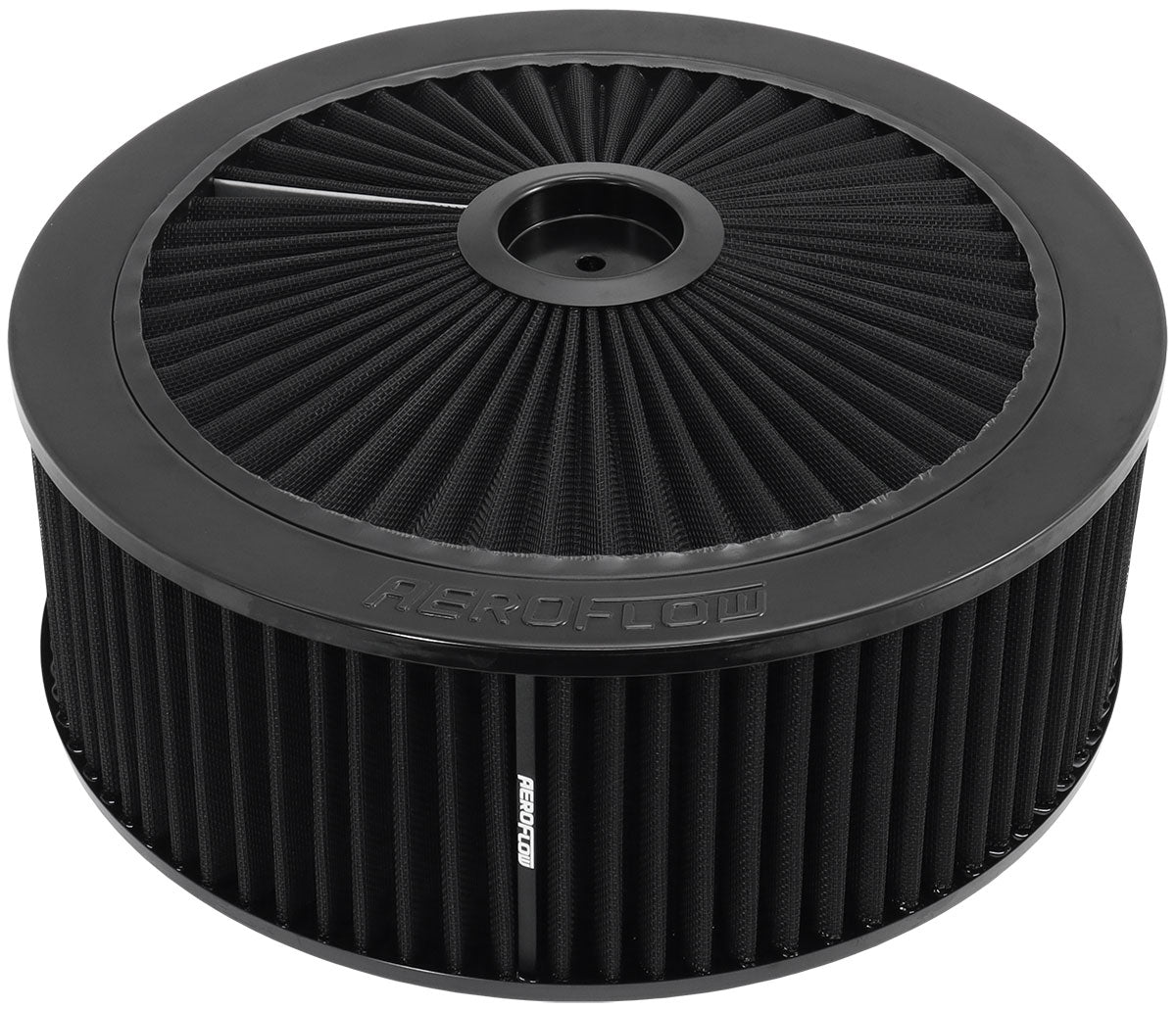 14" x 5" Full Flow Assembly 5-1/8" 1-1/8" Drop Base Black AF2251-3070 - Aeroflow