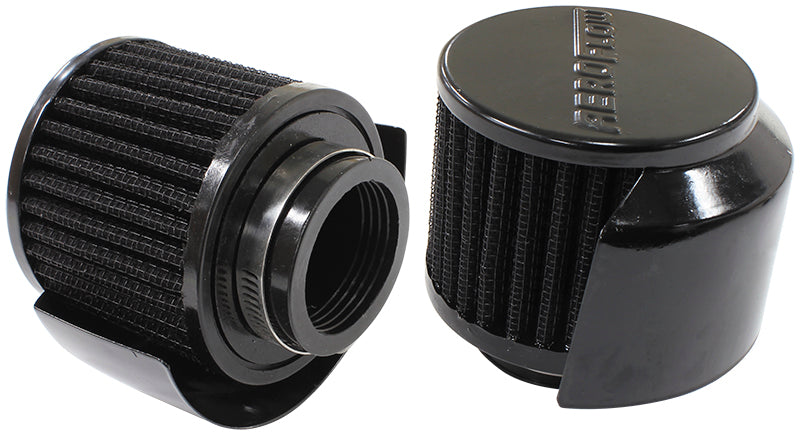 1-1/2" Breather Filter With Shield 3" O.D, 2-1/2" H Black Top AF2271-1514 - Aeroflow