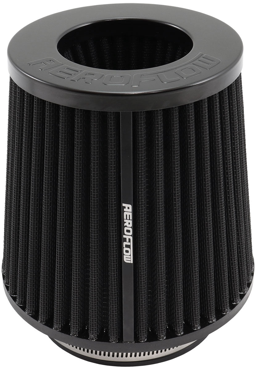 Universal Flange Clamp On Tapered Filter 6"/4.7" OD 5.5" High Black AF2711-1001 - Aeroflow