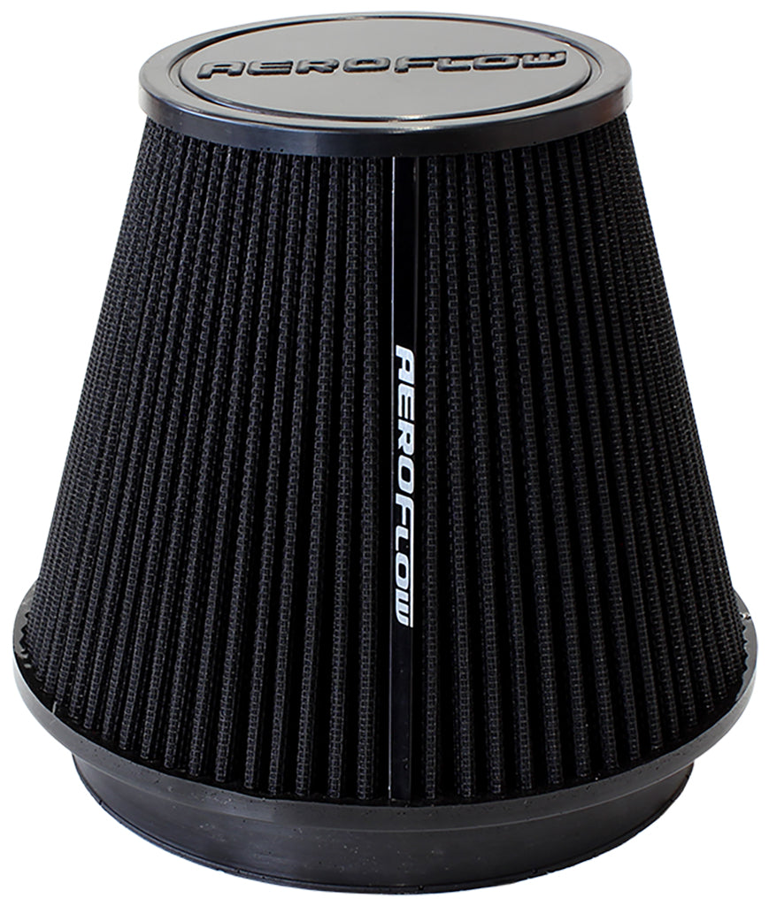 6" Clamp-On Tapered Filter 7.75 / 4.6 O.D, 6.1" H Black AF2711-3100 - Aeroflow