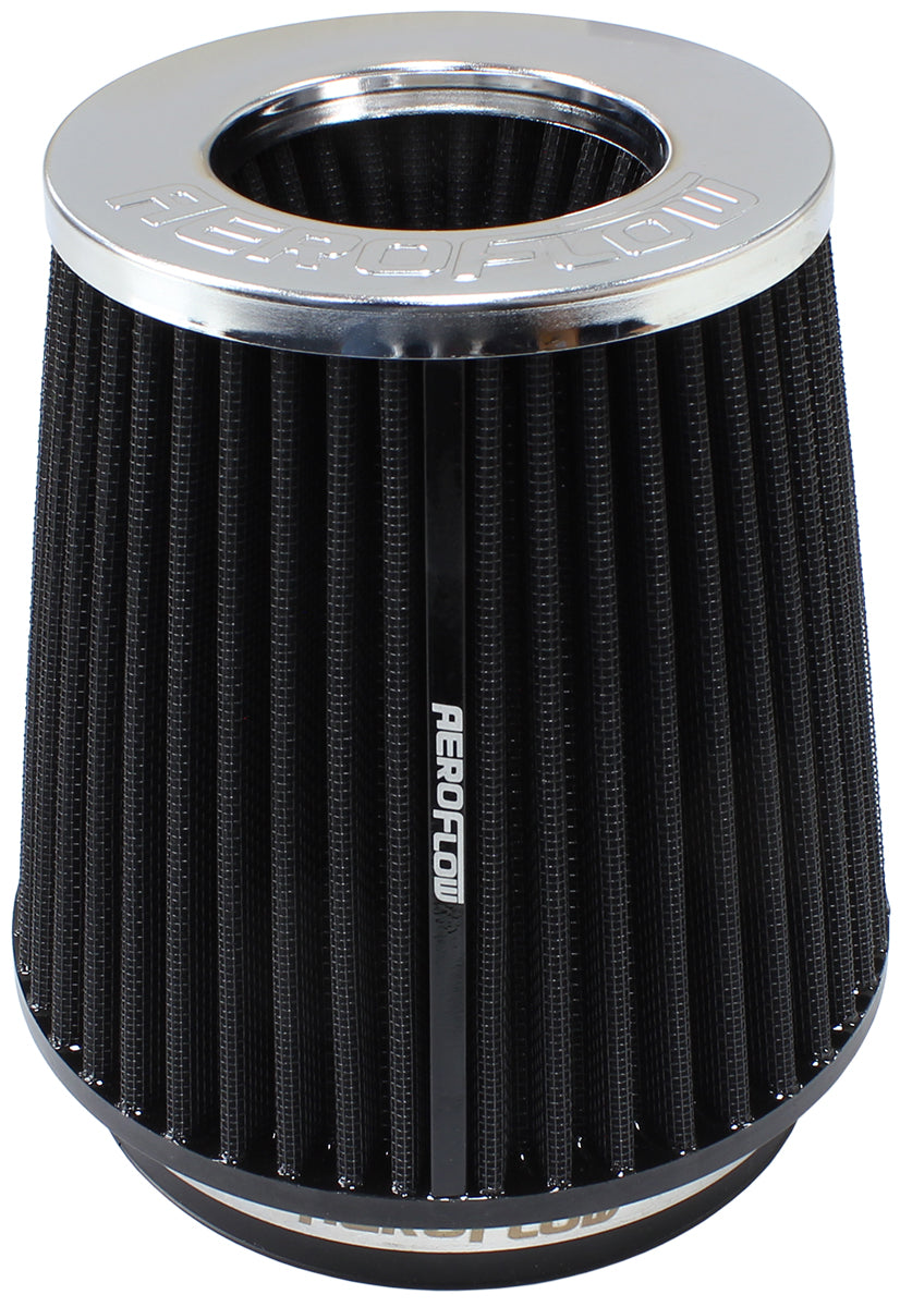 5" Clamp-On Inv Tapered Filter 4.5 / 6.5 O.D, 6" H Chrome AF2811-2800 - Aeroflow