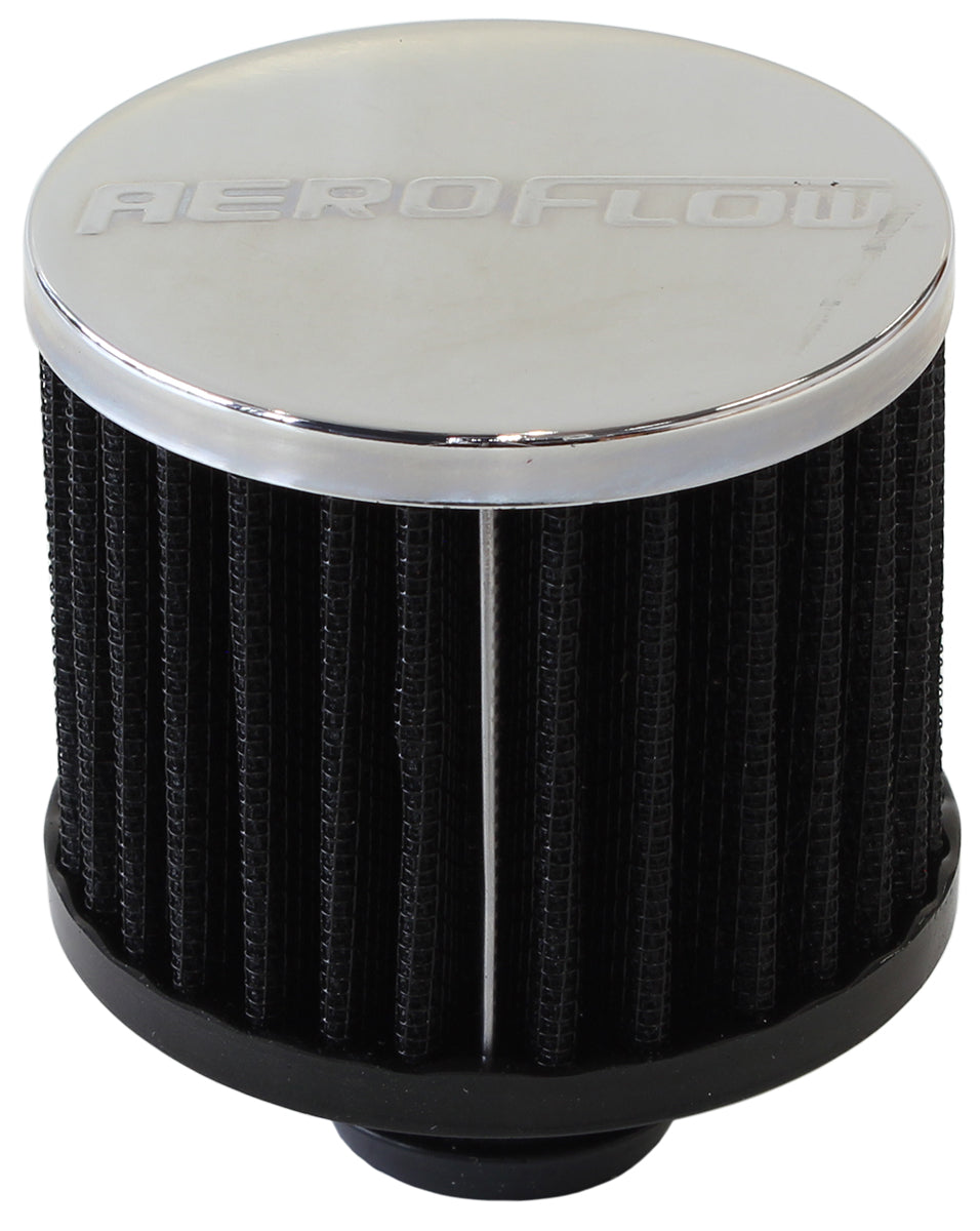 1-1/4" Push In Breather Filter 3" O.D, 2-1/2" H, Chrome Top AF2871-1490 - Aeroflow