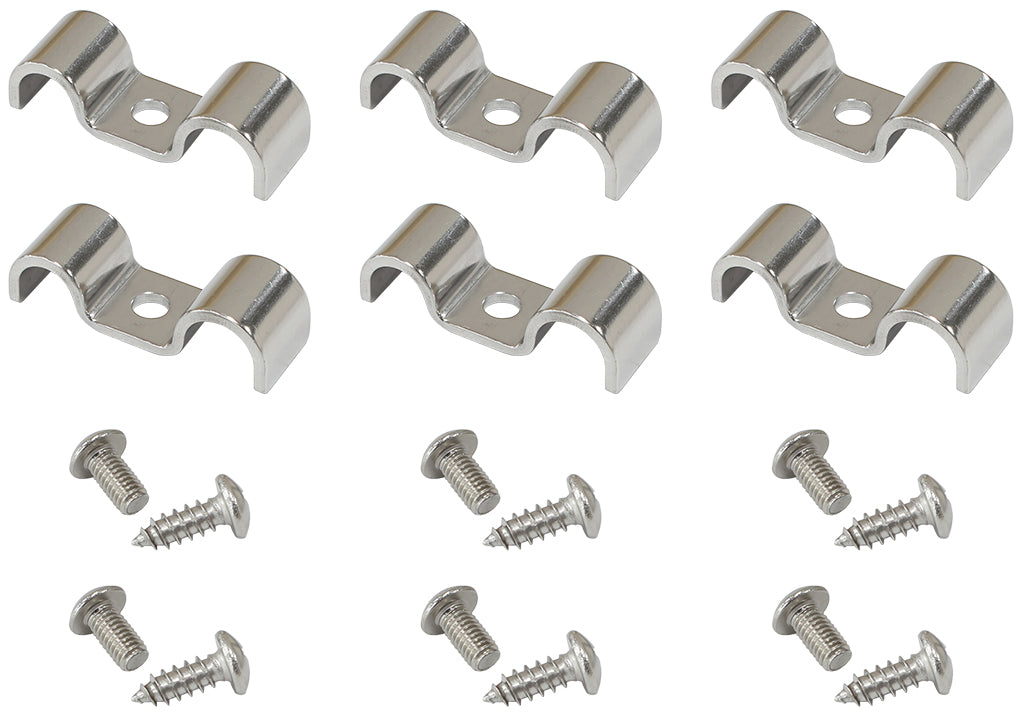 Dual Hardline Clamps 1 x 5/16" And 1 x 3/8" *Dual Sizes* 6pk AF300-06-05 - Aeroflow