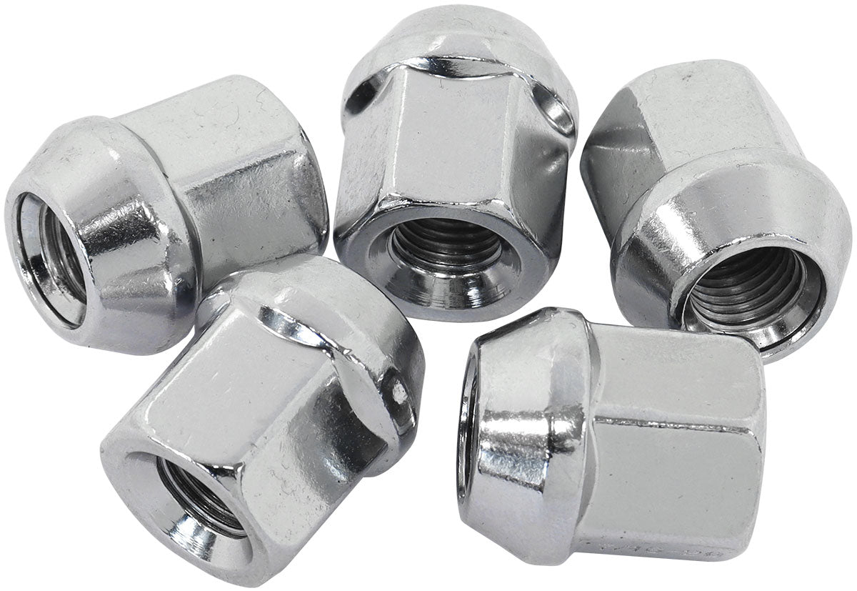 Acorn Short Open Nuts 1/2 Chrome 1/2-20" Wheel (5) AF3032-1000 - Aeroflow