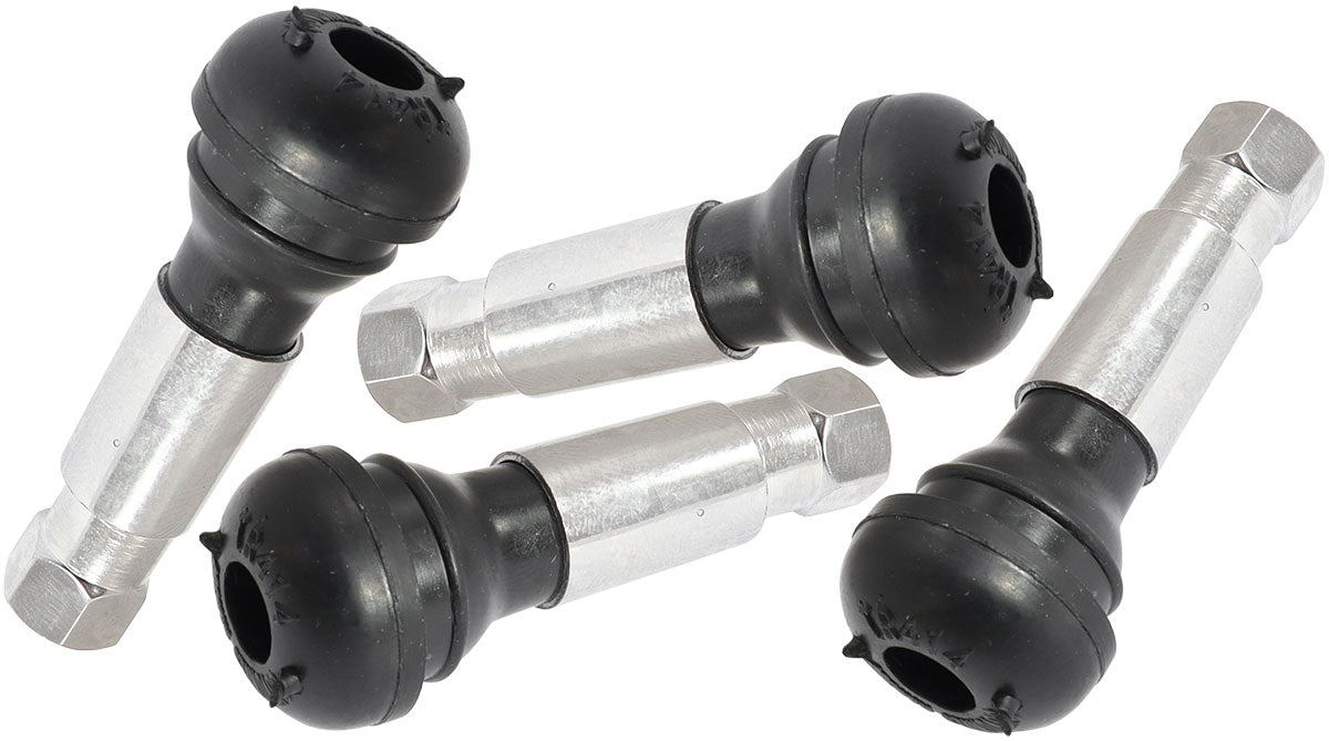 Rubber Pull Thru Valve Stems 4 Pack Chrome 7/16" Hole AF3060-0008 - Aeroflow