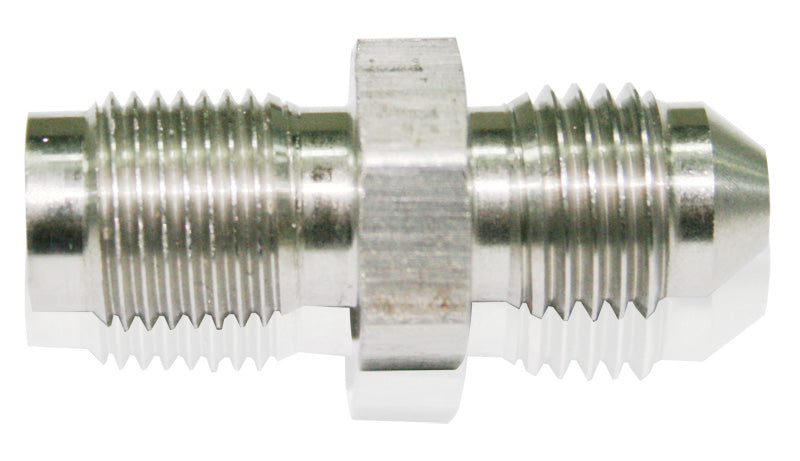 -4AN To Inverted 7/16-24 Stainless Male To Male AF341-04 - Aeroflow