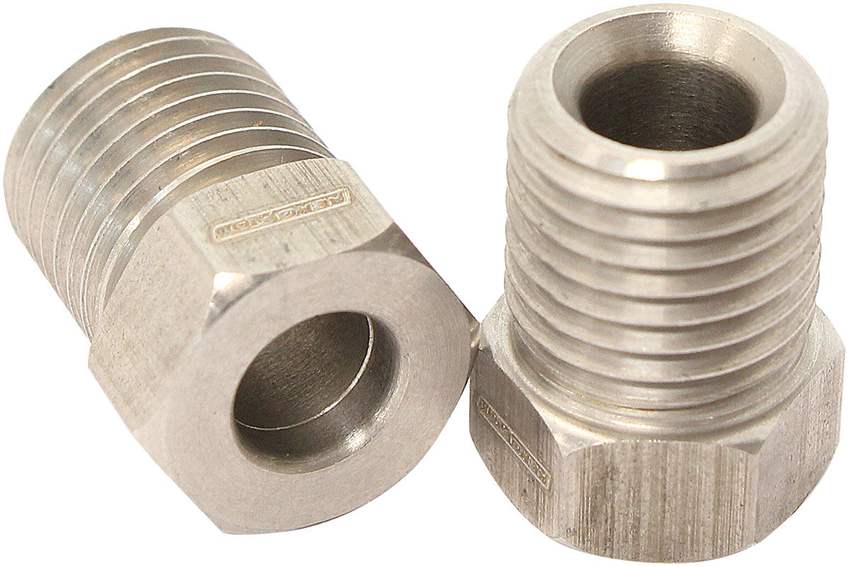 S/S Inverted Flare Tube Nut 3/16" Hard Line To 3/8" x 24 AF364 - Aeroflow