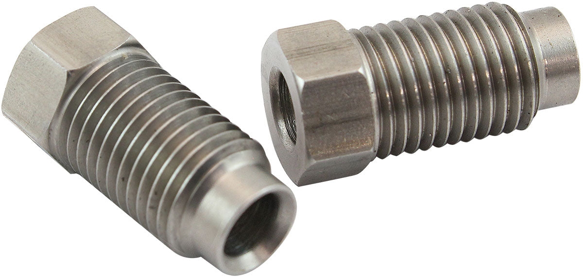 S/S Inverted Flare Tube Nut Long 3/16" Hardline To 3/8"-24 AF364L - Aeroflow