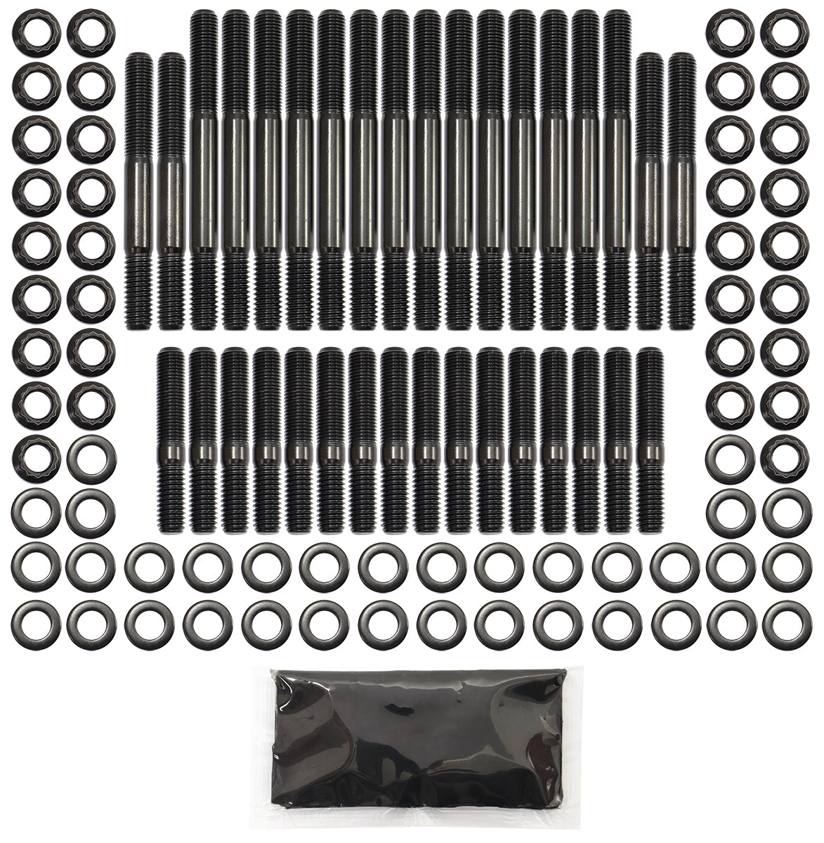 Small Block Chev Head Stud Kit 12pt, Oe, Af, Edel, Brodix, Dart SBC AF37-2000 - Aeroflow