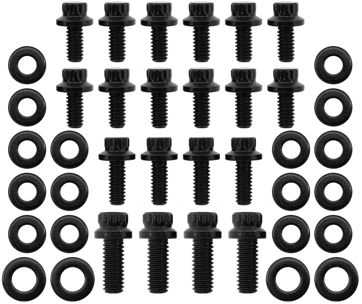 Holden V8 Oil Pan Bolt Kit 12 Point Black 253 308 304 AF37-2365 - Aeroflow