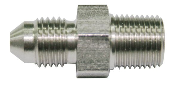 1/4" BSP To -4AN Straight Stainless Steel AF384-04-04 - Aeroflow
