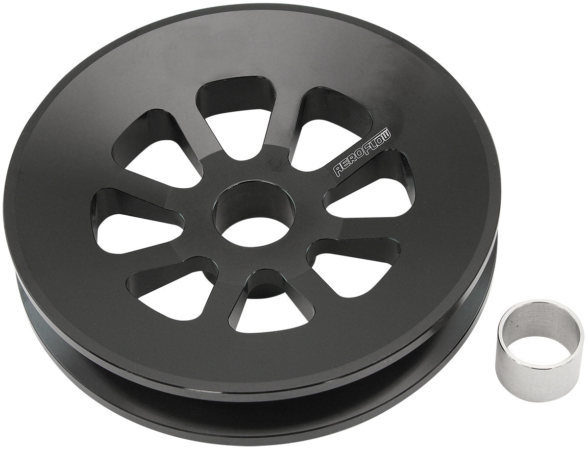 Large Alternator Pulley Chev Ford Ac Delco Oe Style Black AF4080-0000BLK - Aeroflow
