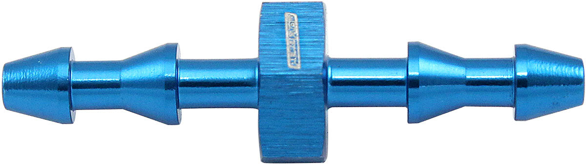3mm Push Lock Barb Joiner Blue 1/8" Male To Male Barb AF410-01 - Aeroflow