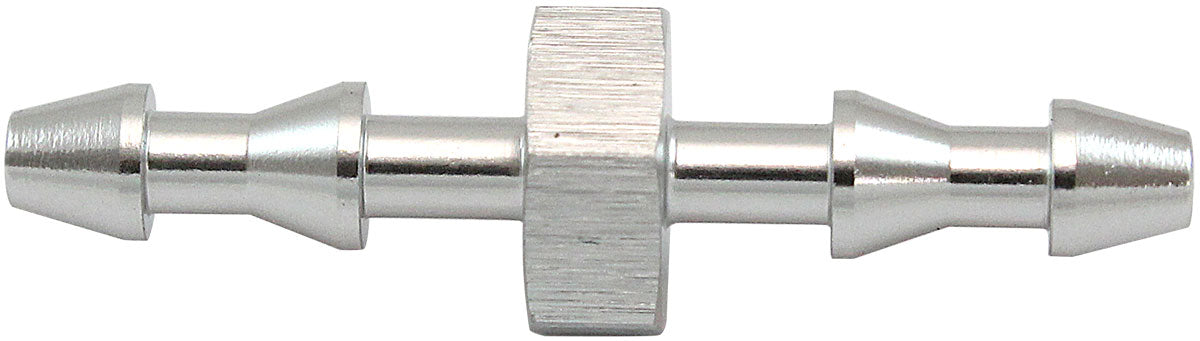 3mm Push Lock Barb Joiner Silver 1/8" Male To Male Barb AF410-01S - Aeroflow
