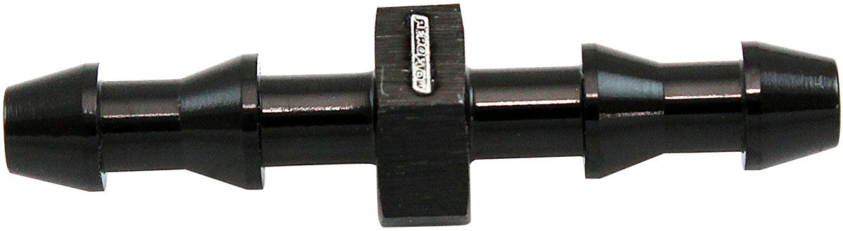 4mm Push Lock Barb Joiner Black 5/32" Male To Male Barb AF410-02BLK - Aeroflow