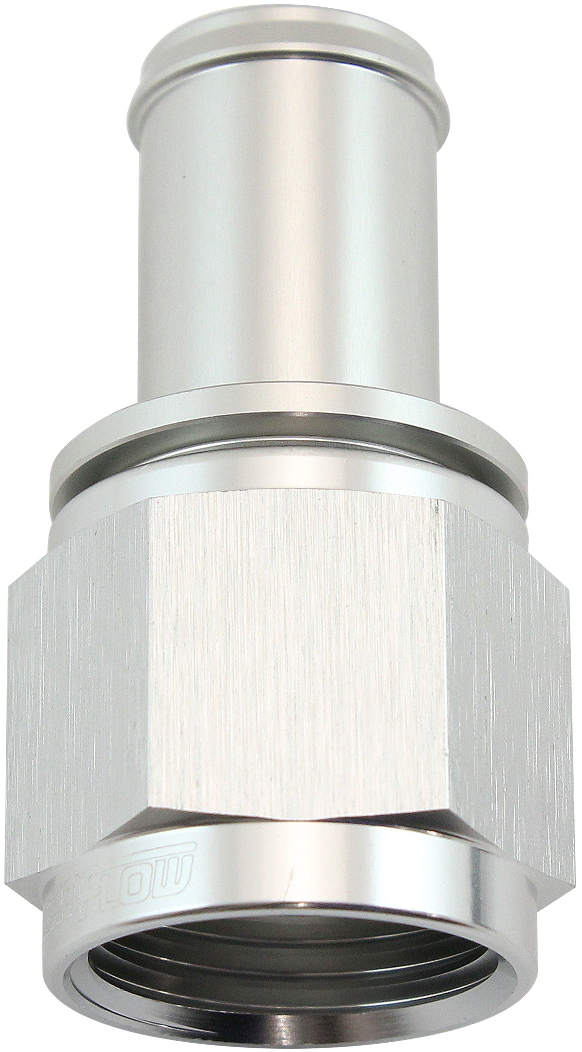 Female -10AN To 5/8" Barb Silver With Tube Nut AF411-10S - Aeroflow