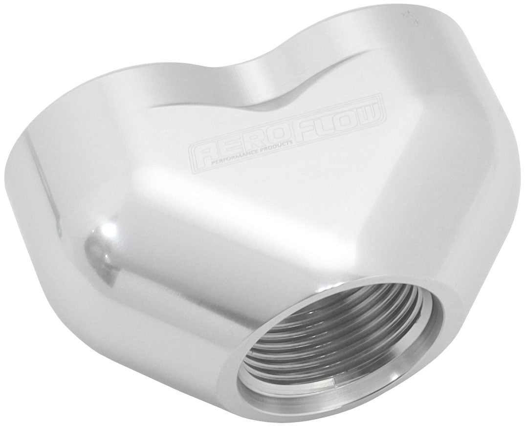 -16AN To 2 x -12AN Female ORB U Block Silver AF455-16-12S - Aeroflow
