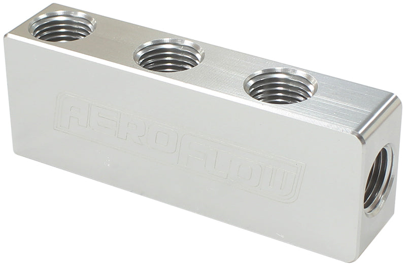 Compact Distribution Block 1 In, 6 Out All Ports 1/8" NPT AF456-01-06S - Aeroflow