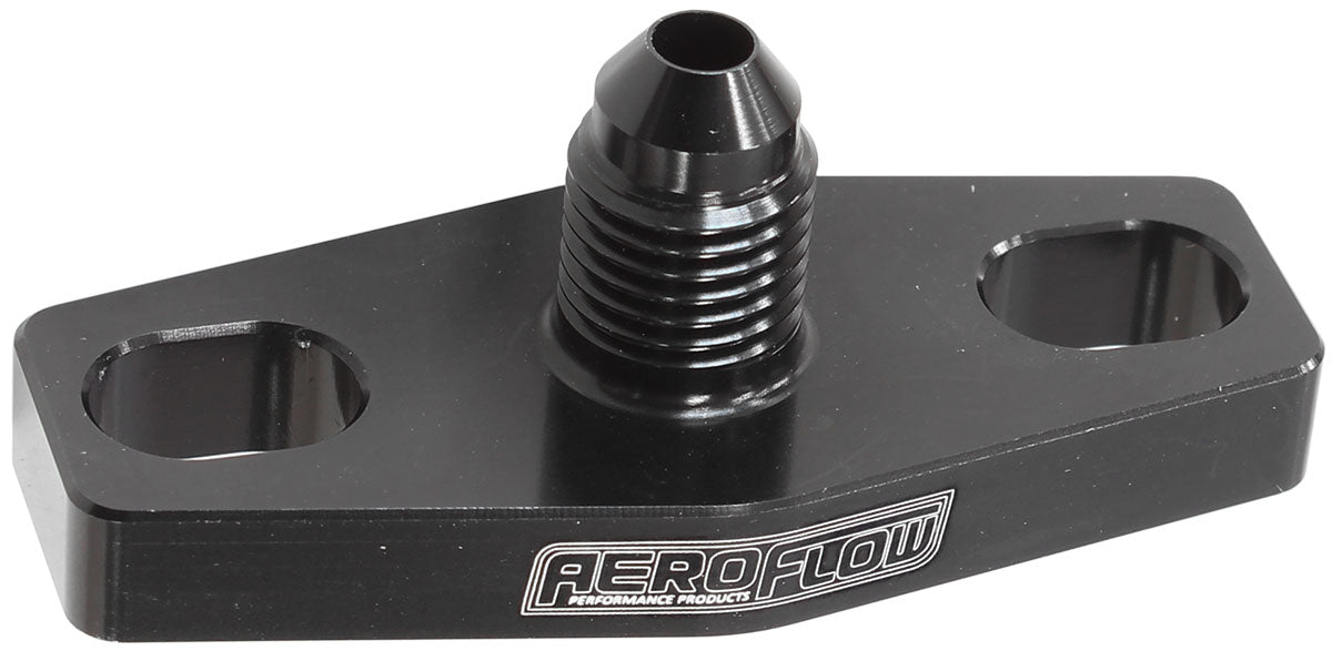Turbo Oil Feed Adapter -4AN 38-44mm Hole Centres O-Ring AF463-08 - Aeroflow