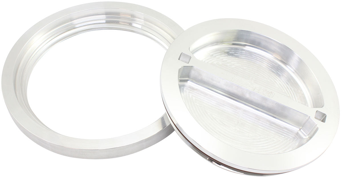 6" Weld Bung And Raw Cap Alloy Ice Box Female Weld-On Water AF464-96 - Aeroflow