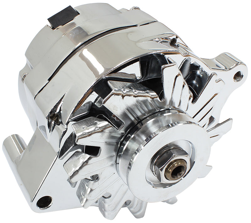 Ford Alternator 140 Amp 1 Or 3 Wire Chrome AF4873-1140 - Aeroflow