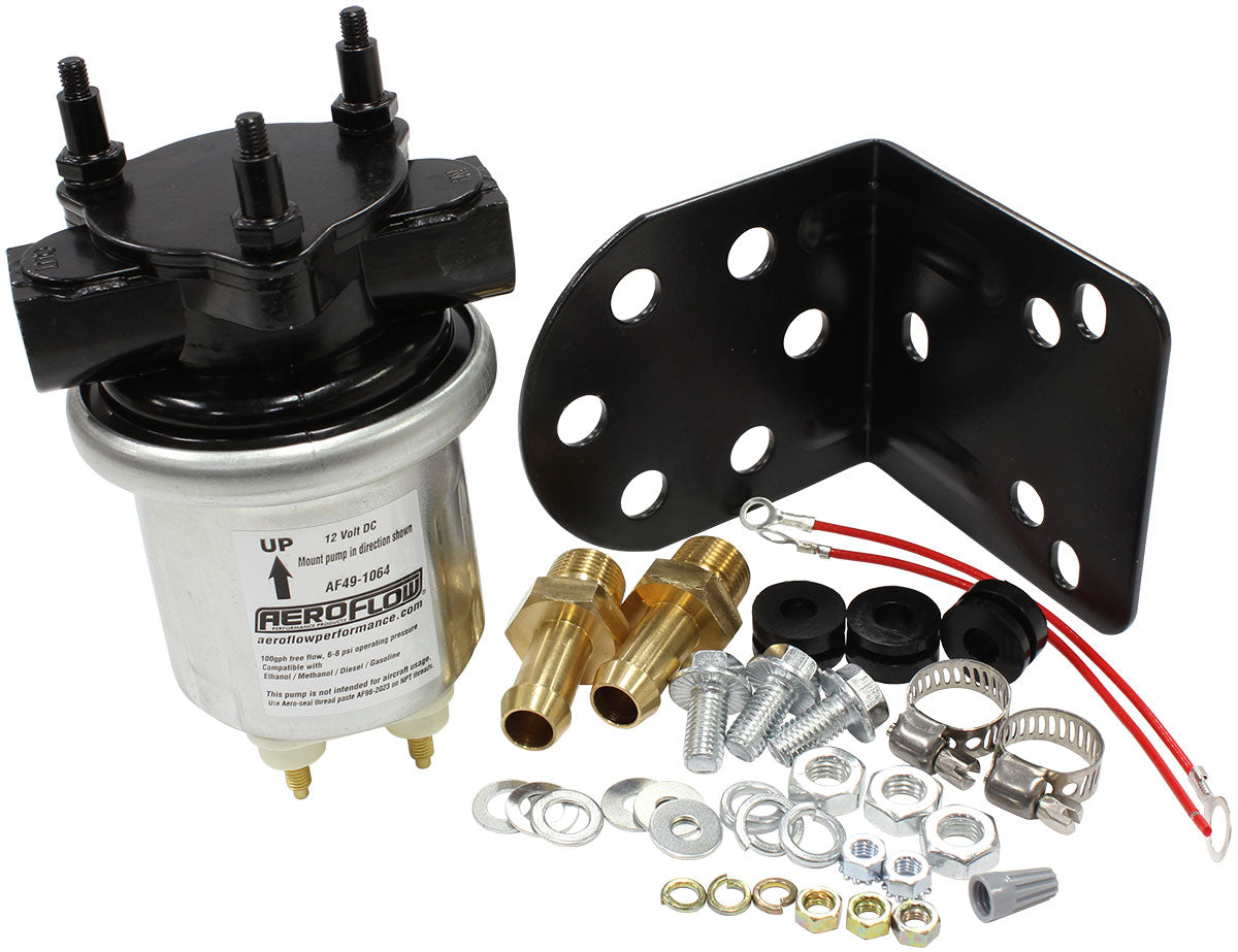 Compact Silver Fuel Pump 6-8 PSI 100 Gph Electric Lift AF49-1064 - Aeroflow