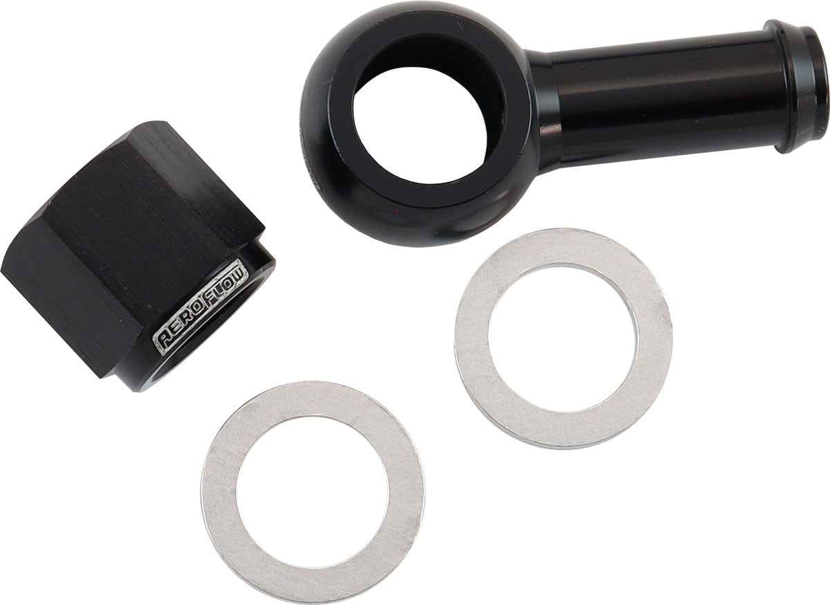 / Bosch Fuel Pump 10mm 3/8" Banjo & Nut Kit Blac AF49-1220BLK - Aeroflow