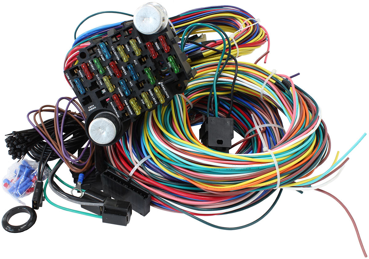 21 Circuit Universal Wiring Harness 21 Fuse 12V AF49-1502 - Aeroflow