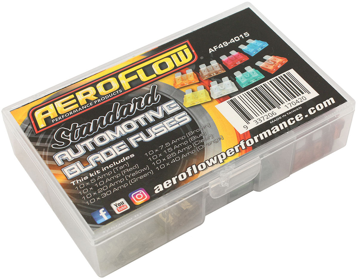 Bulk Multi Pack Standard Bladefuse 90 Pack 5 Amp To 40 Amp AF49-4015 - Aeroflow