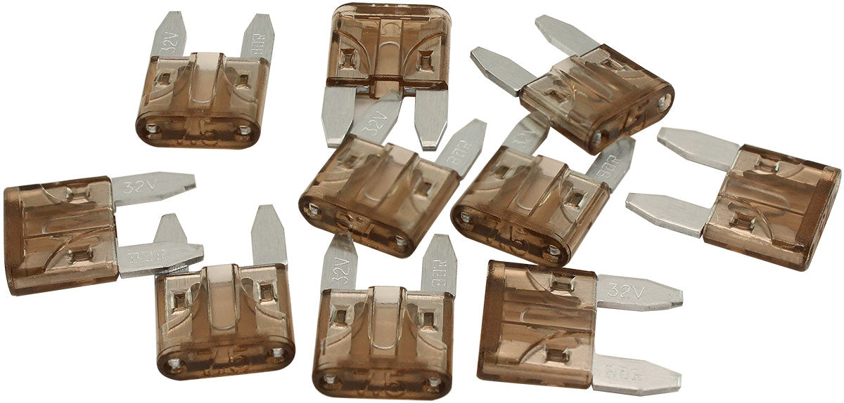 7.5 Amp Mini Blade Fuse Brown Body Colour 10 Pack AF49-4017 - Aeroflow